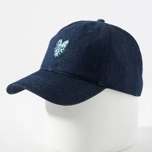 Kerri Rosenthal Pop Heart Baseball Cap - blue Kerri Rosenthal Imperfect Heart Hat - Mid Blue – Carbon38 main image 4